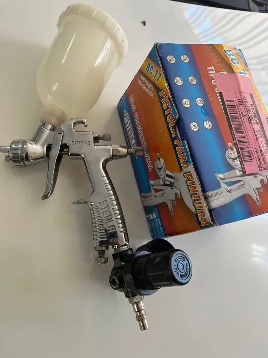 PISTOLA PARA PINTURA STEULA BC 77 - TIPO GRAVIDADE COM LEQUE - Foto 2