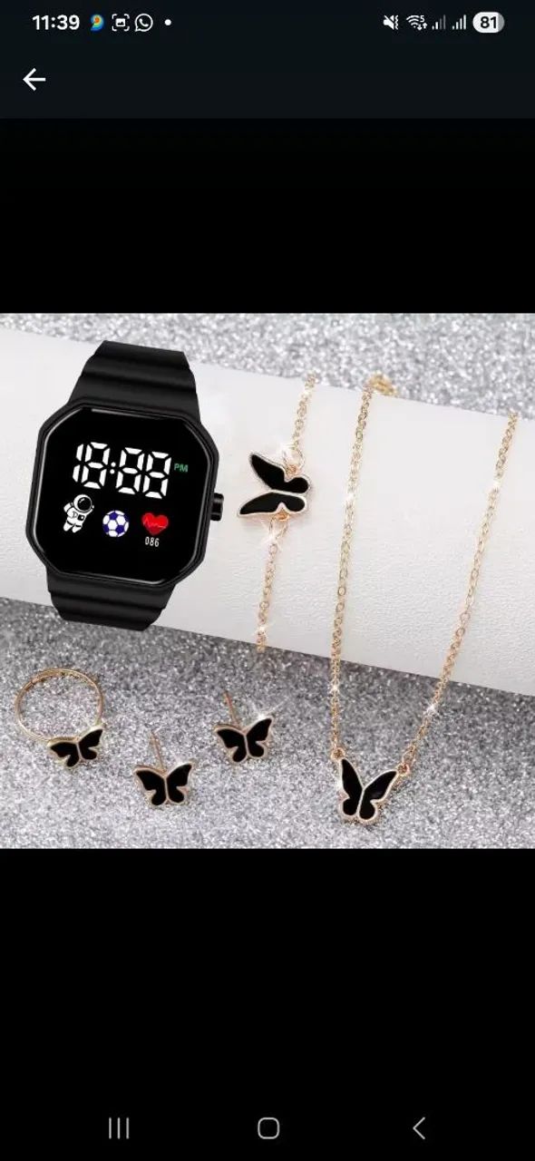 Relógio feminino com Conjunto de Joias ? Elegância em Cada Detalhe!