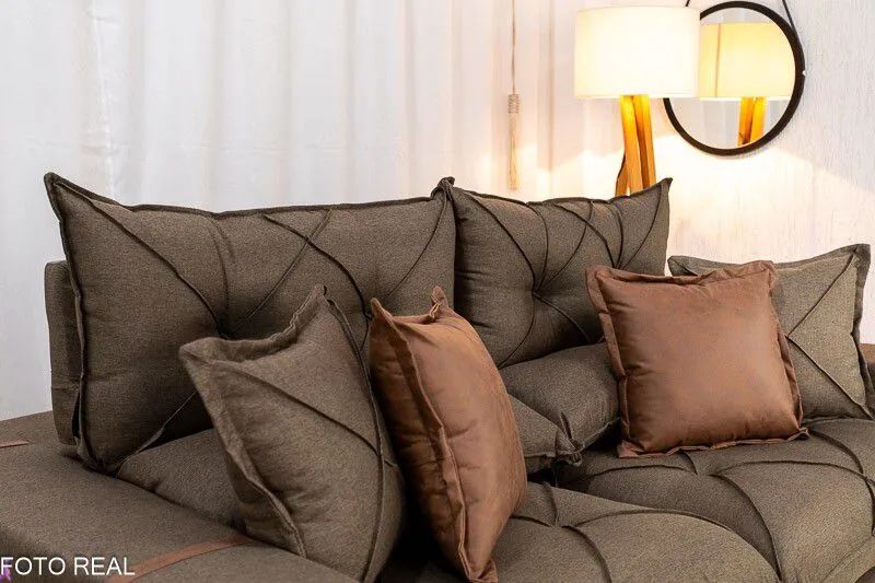 SOFÁ SUPER CONFORTÁVEL E ELEGANTE COM MOLAS ENSACADAS ALTA TECNOLOGIA SURPREENDA-SE !62RYU - Foto 5