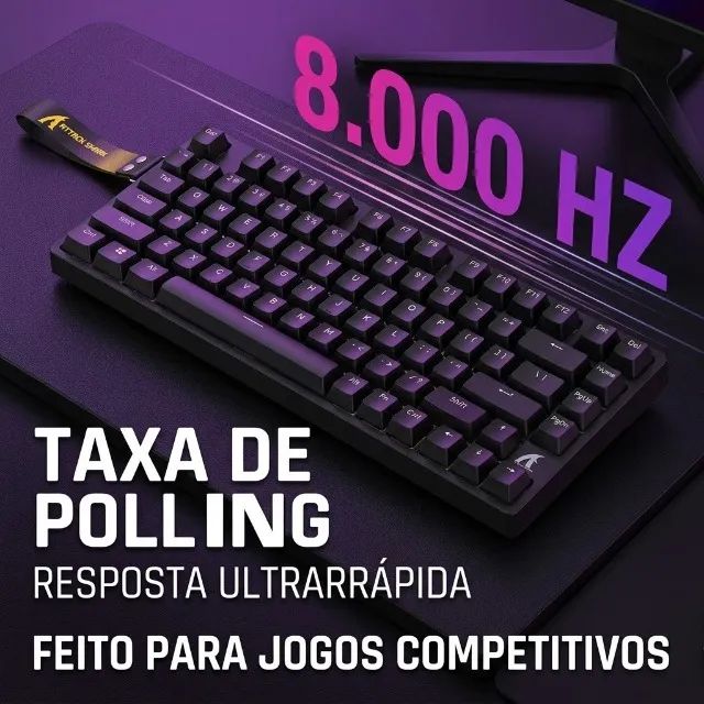 Attack Shark Keyboard X82 He Preto - Foto 2