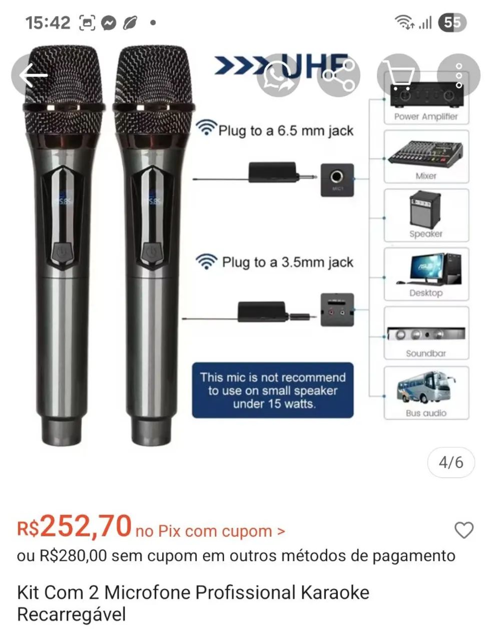 Kit microfone novos - Foto 3