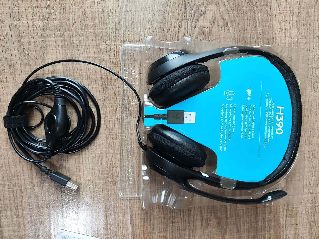 Headset Logitech H390 com microfone e controle de volume - semi-novo - Foto 4