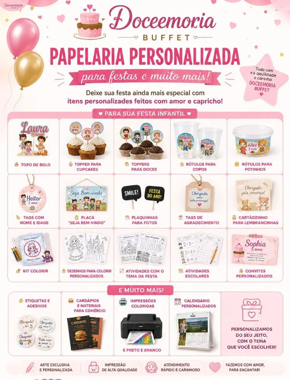 Papelaria personalizada 