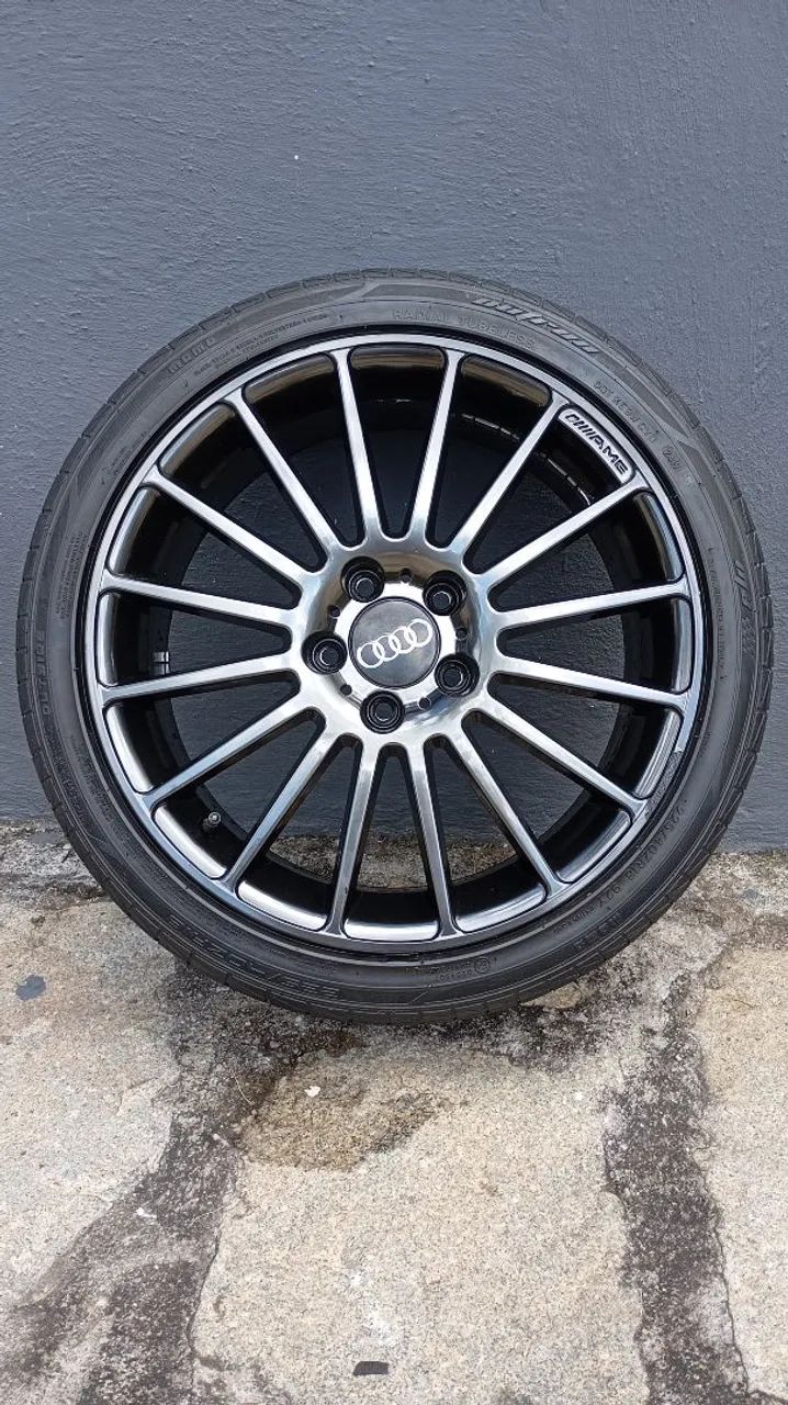 Rodas 18" de Mercedes AMG + pneus - furação 5x112 - Excelente estado 