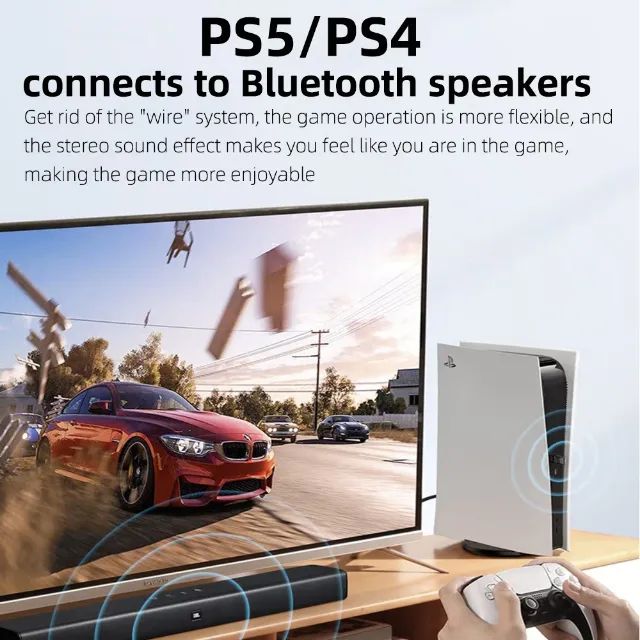 Adaptador Bluetooth 5.3 Áudio PS5, PS4, Nintendo Switch, Xbox, PC e Notebook - Foto 3