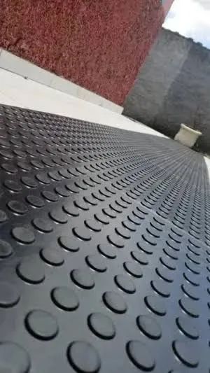 Piso emborrachado antiderrapante tipo moeda 