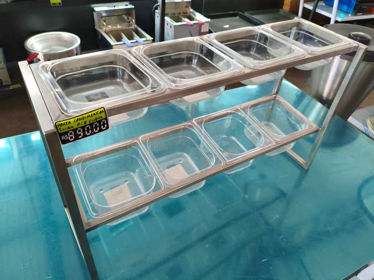 Porta Condimentos Inox p/ 8 Cubas - Danillus - Foto 2