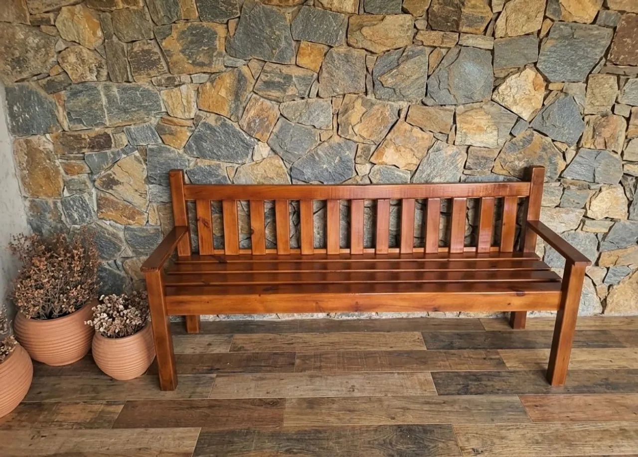 Bancos de Madeira Maciça 2, 3 ou 4 Lugares  - Foto 5