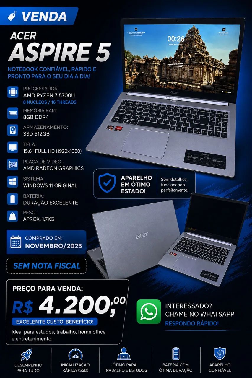 Notebook Acer Aspire 5  - Foto 5