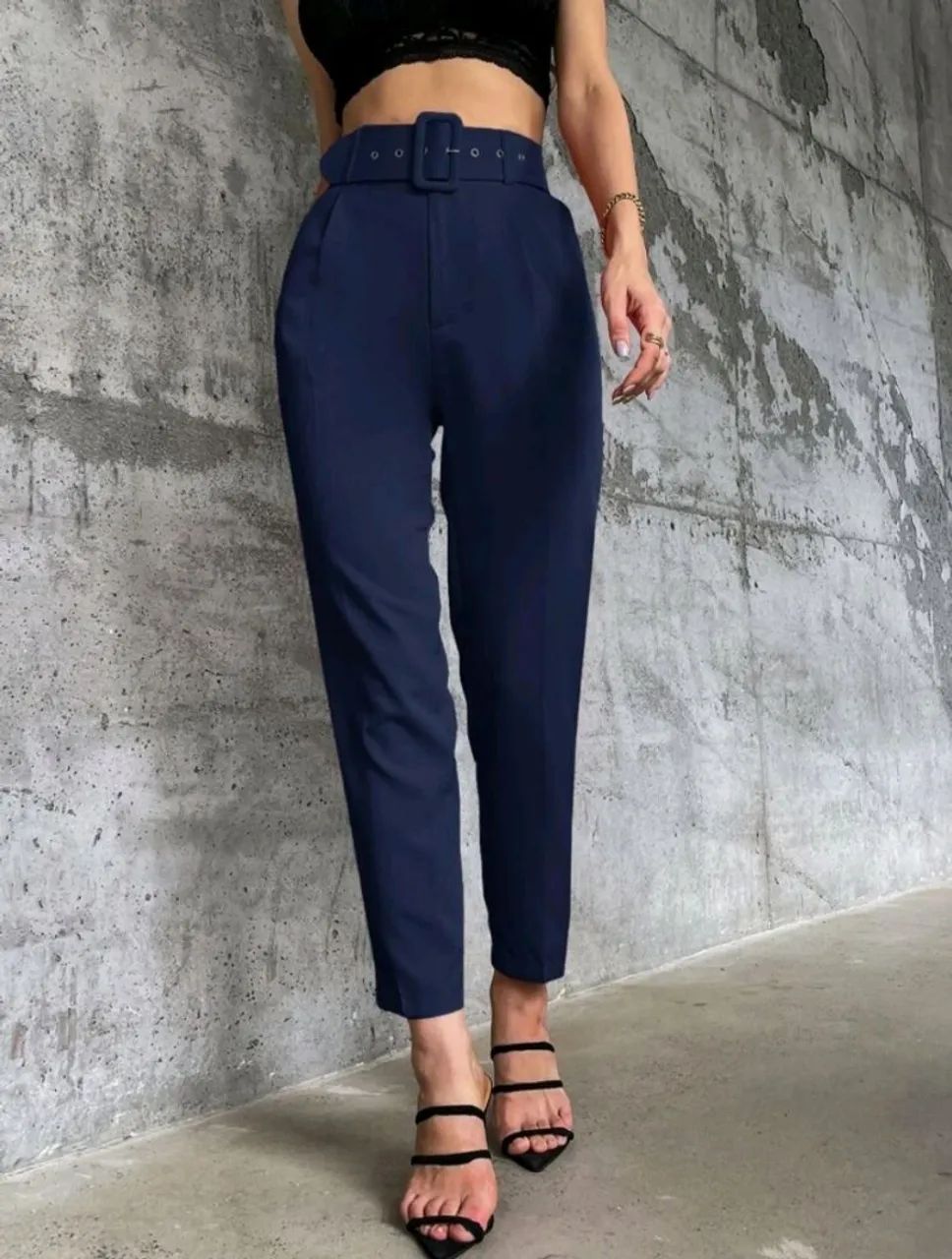 CALÇA ALFAIATARIA AZUL MARINHO - Foto 3