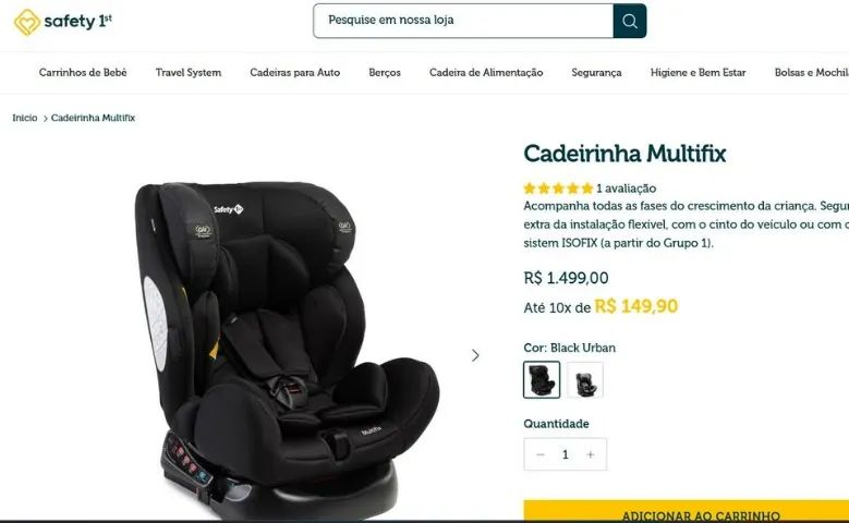 Cadeirinha bebê carro isofix multifix - Foto 5