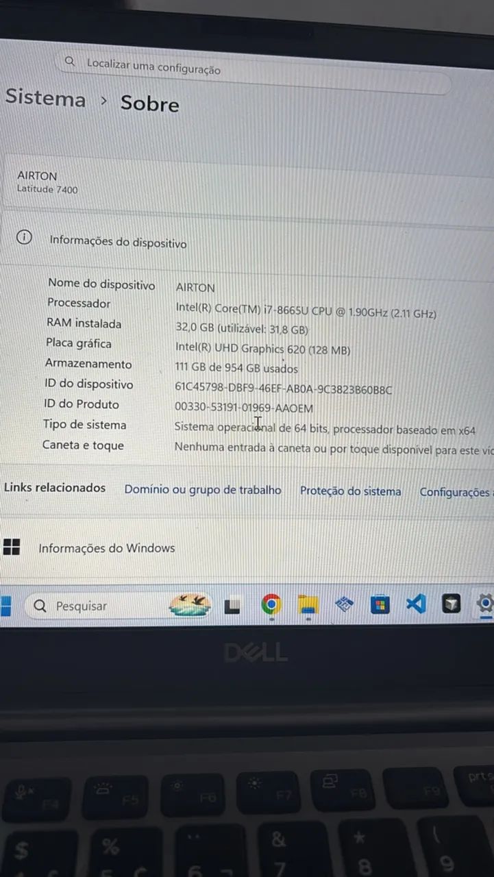 Notebook I7 Dell