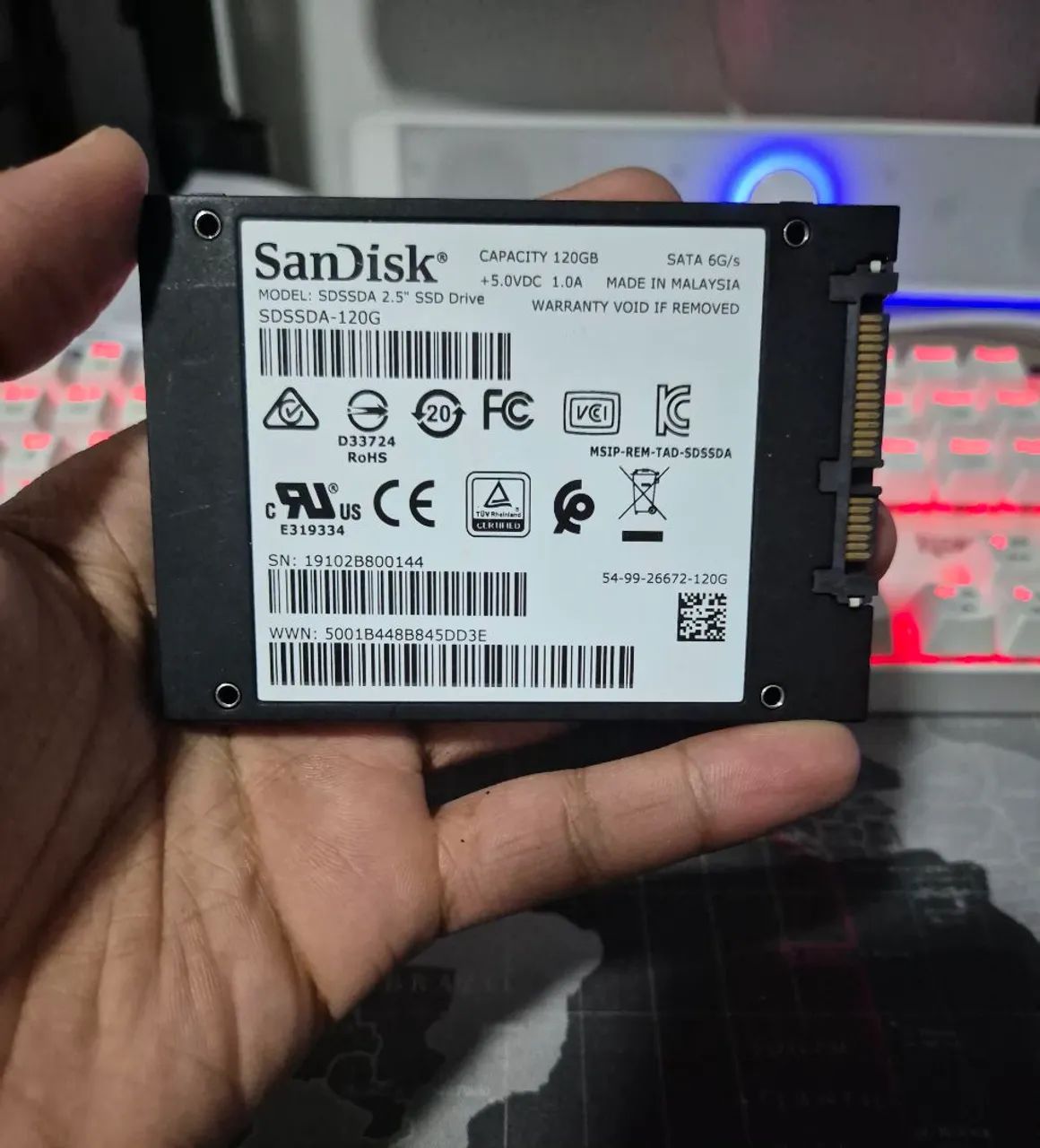 SSD 120 GB - Em ÓTIMO estado