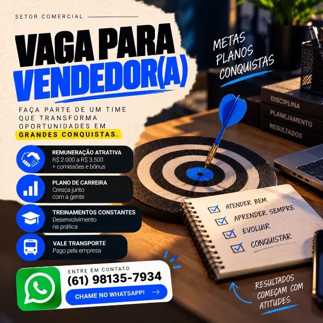Vaga de Emprego ? Consultor de Vendas