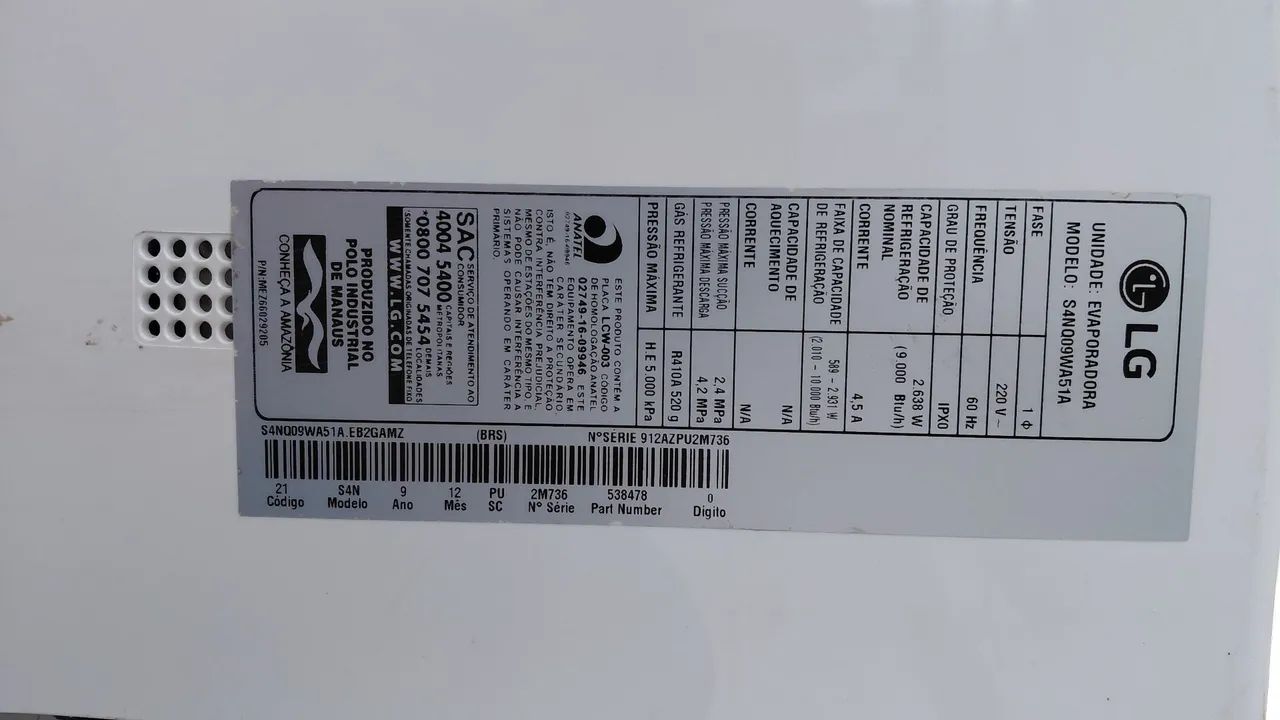 Split inverter LG 9 btus com wifi - Foto 2