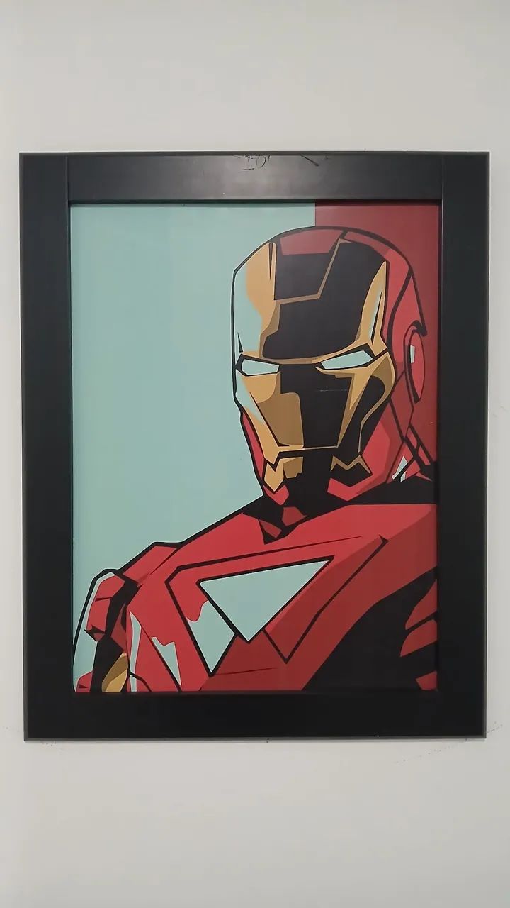 Quadro Homem de Ferro 70x55 cm