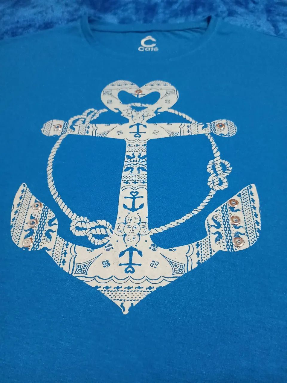 Camiseta azul Tam U - Foto 4