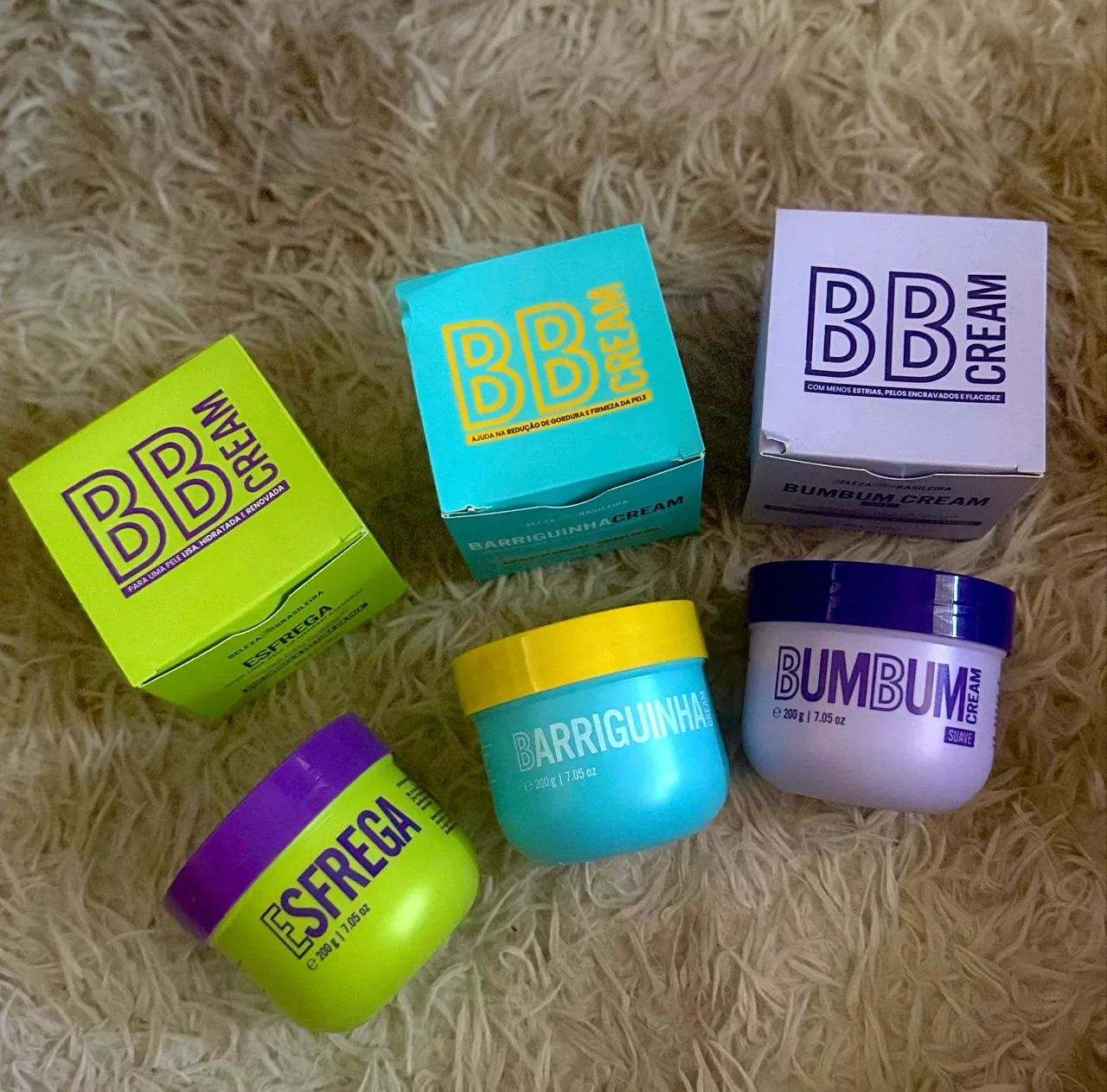 Kit beleza brasileira bumbum suave, barriguinha e esfrega