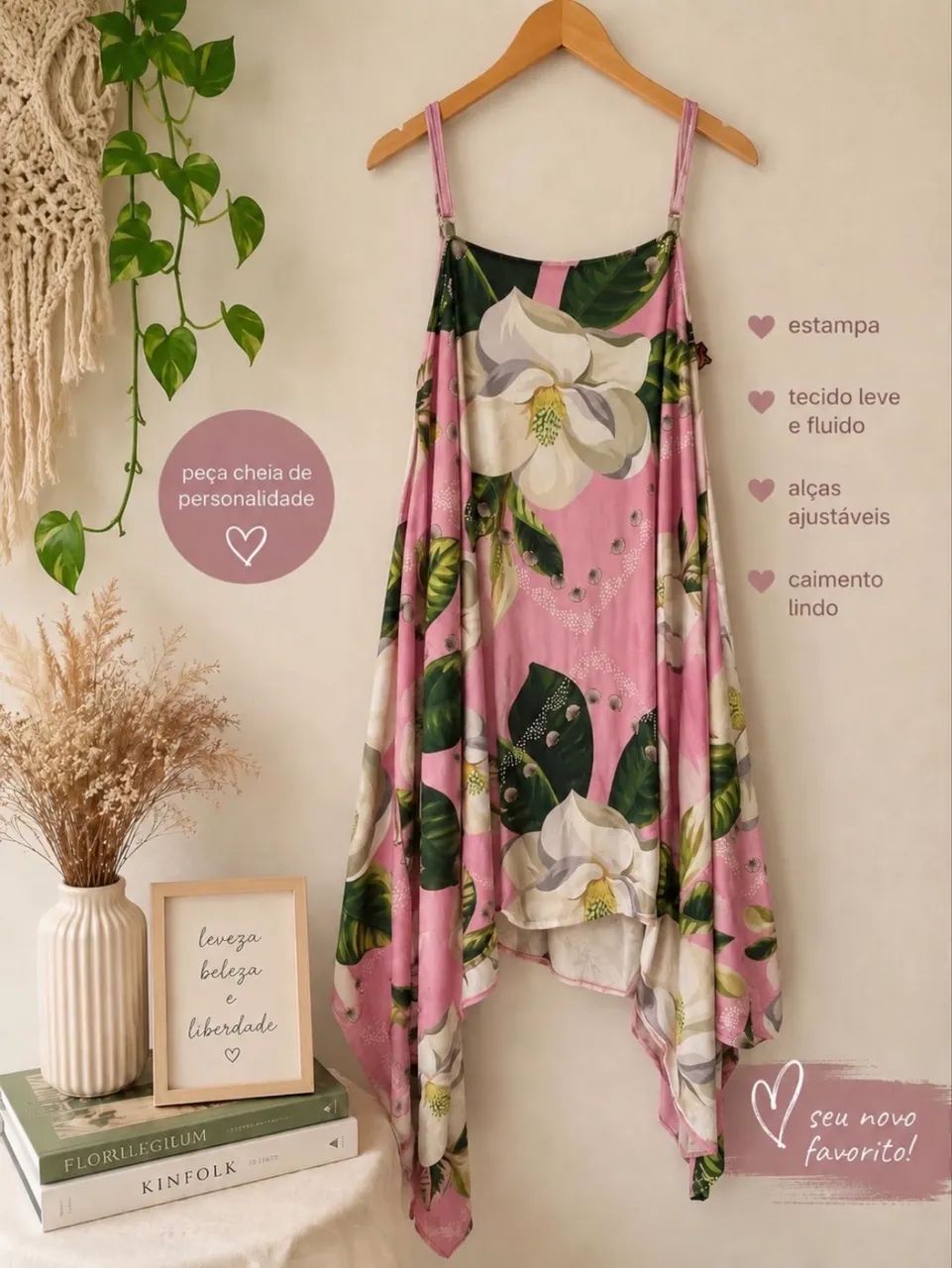 Vestido Floral Assimétrico 