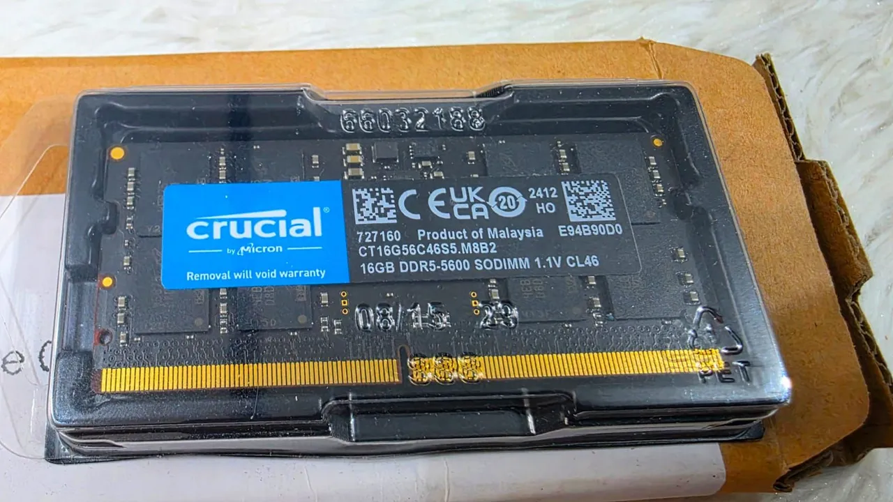 Crucial DDR5-5600 16GB (16GBx1枚) Memória RAM Crucial 16GB DDR5 5600MHz Notebook | Nova! - Memória