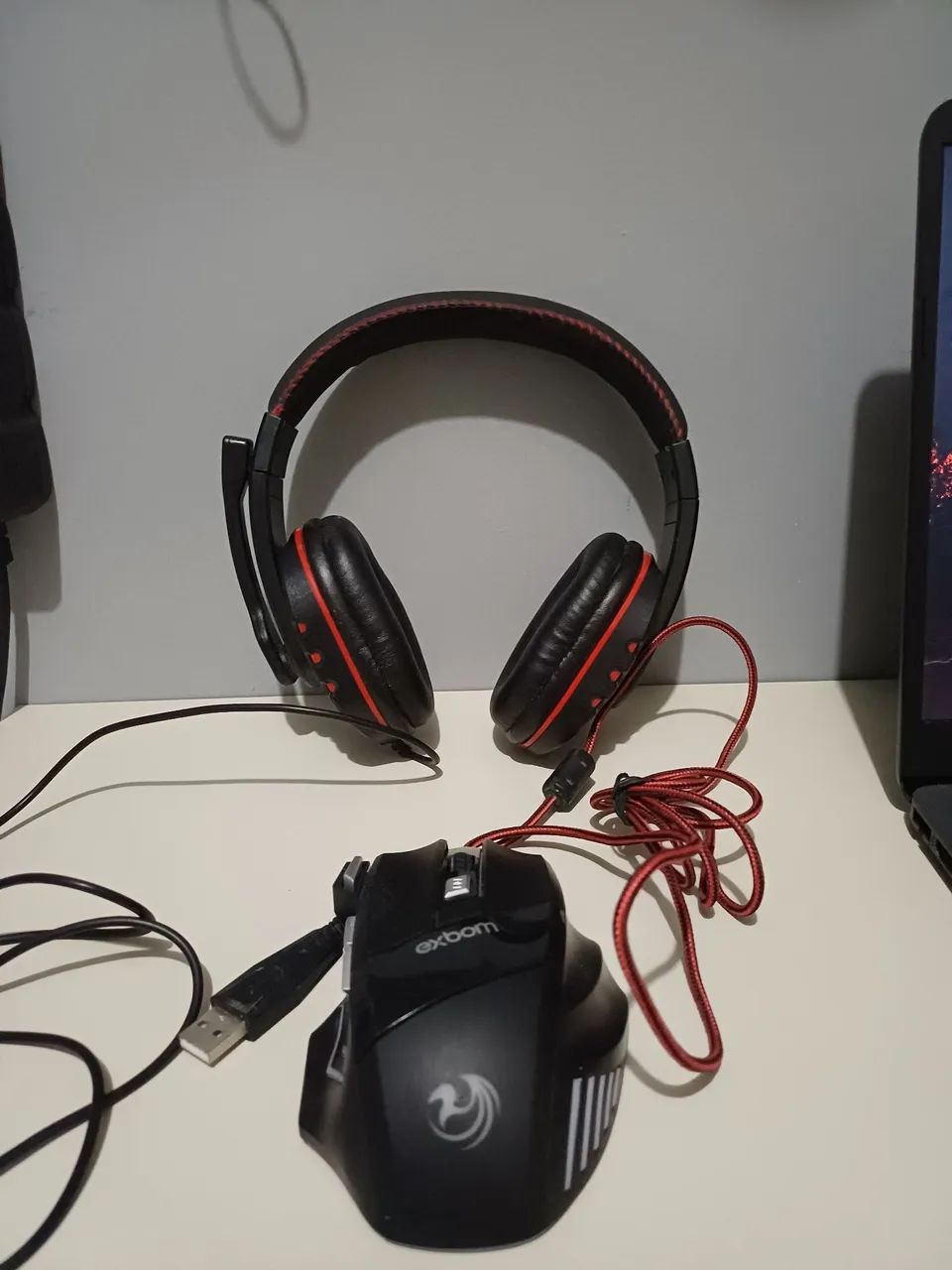 Headset + mouse gamer (usados)