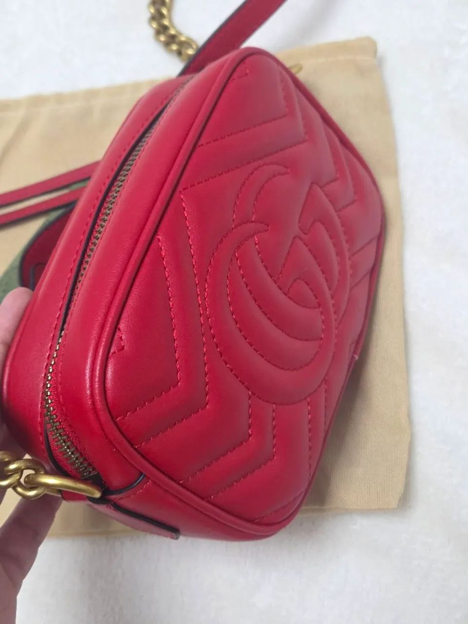 Bolsa Gucci GG Marmont Vermelha  - Foto 2