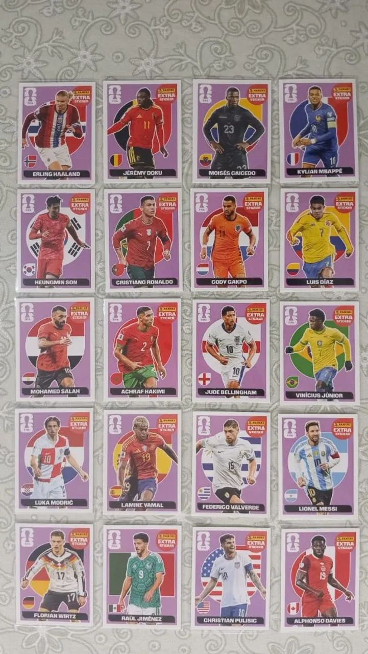 Kit 20 Legends Copa 26, Original Panini