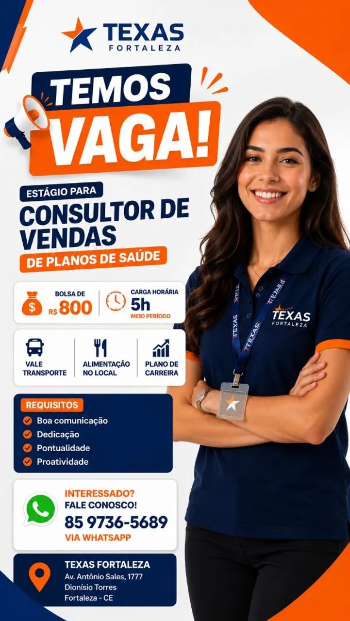 Estágio consultor de vendas( planos de saúde)