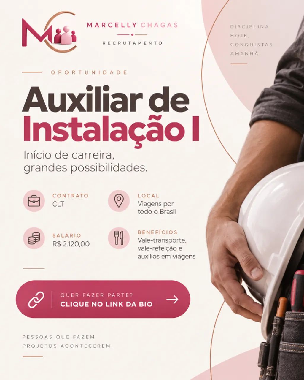 Vaga: auxiliar de instalação 1 - Foto 2