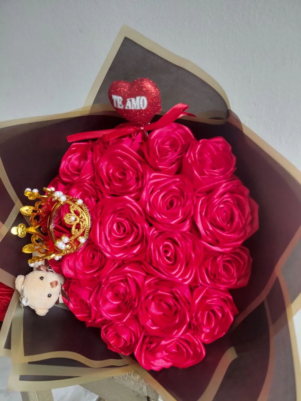 Buquês de flores de cetim 