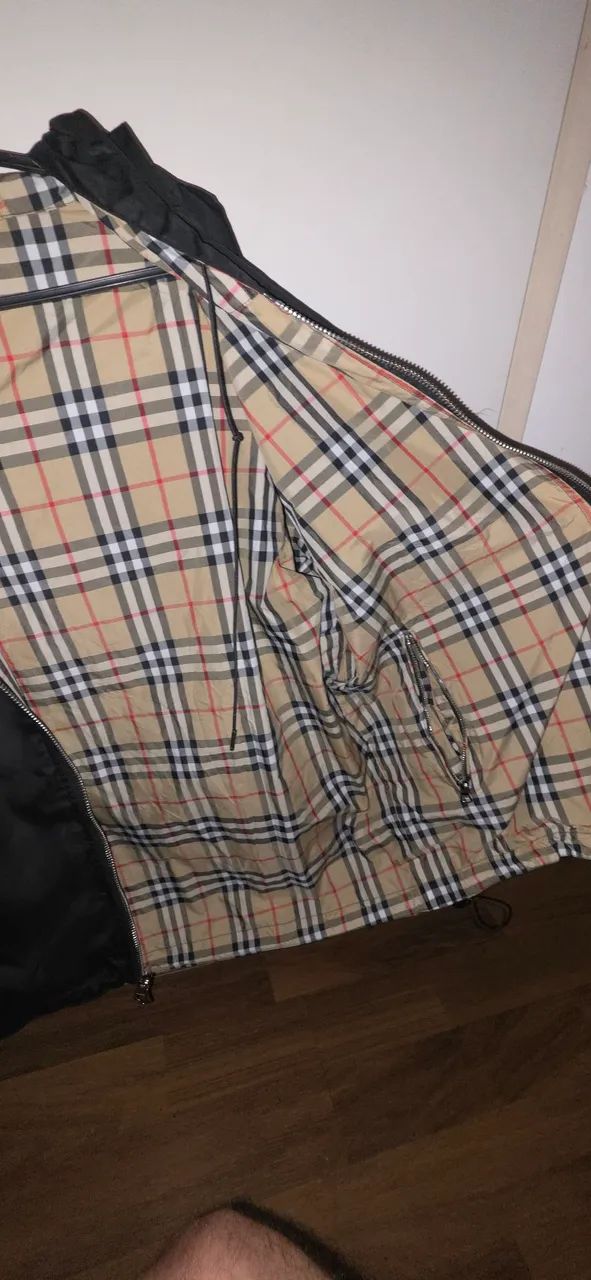 burberry reversible check hooded jacket - Foto 3