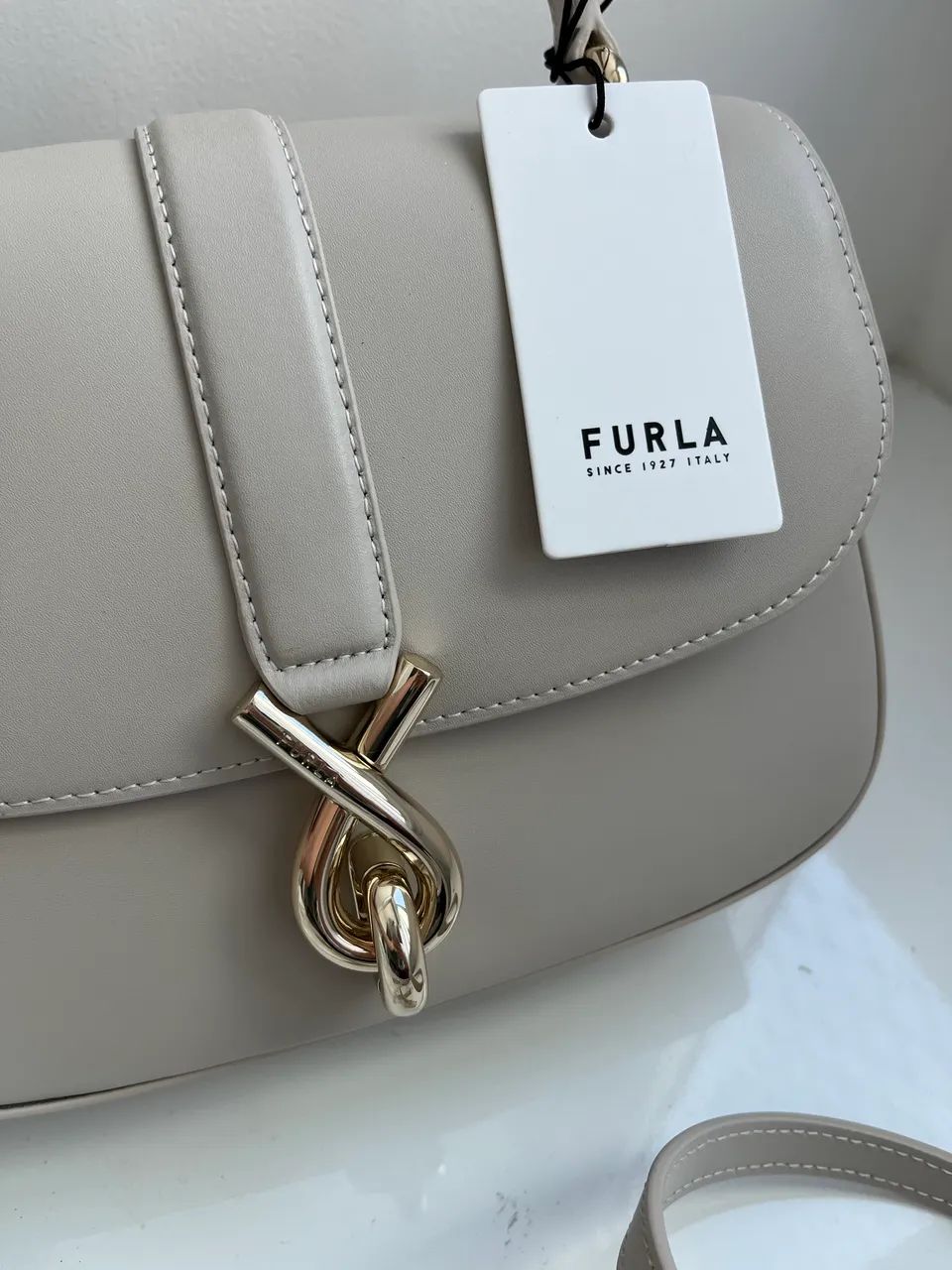 Bolsa Furla italiana couro 