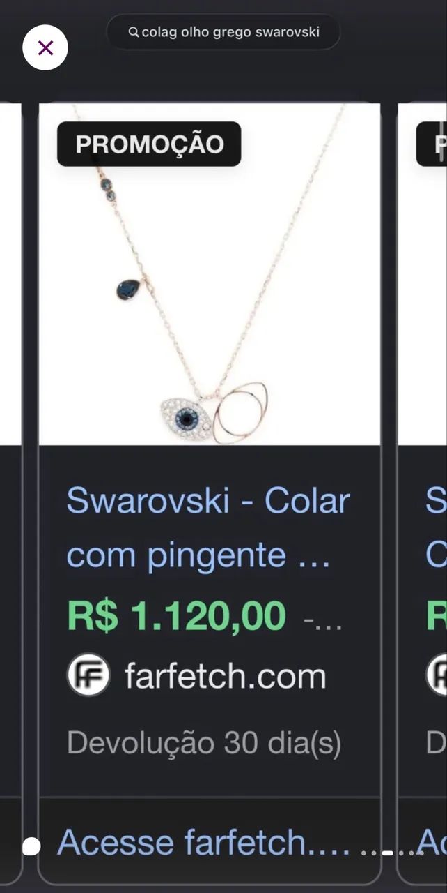 Colar olho grego Swarovski  - Foto 4