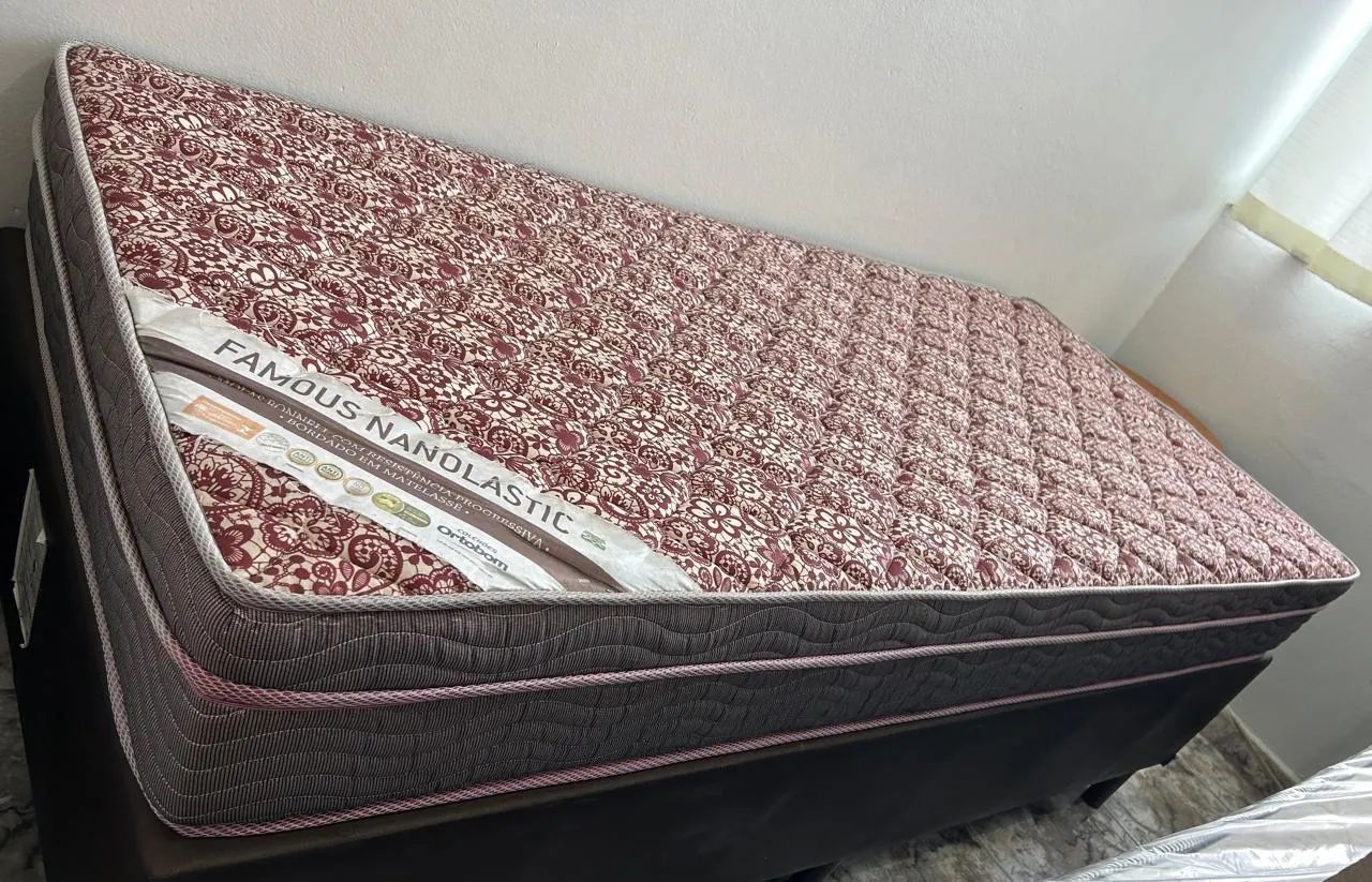 VENDO CAMA SOLTEIRO + BASE SEMINOVO