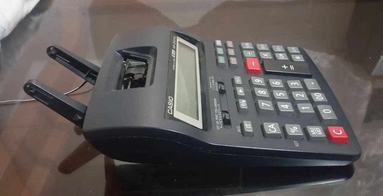 Calculadora Casio HR-200TEC com detalhe. - Foto 3