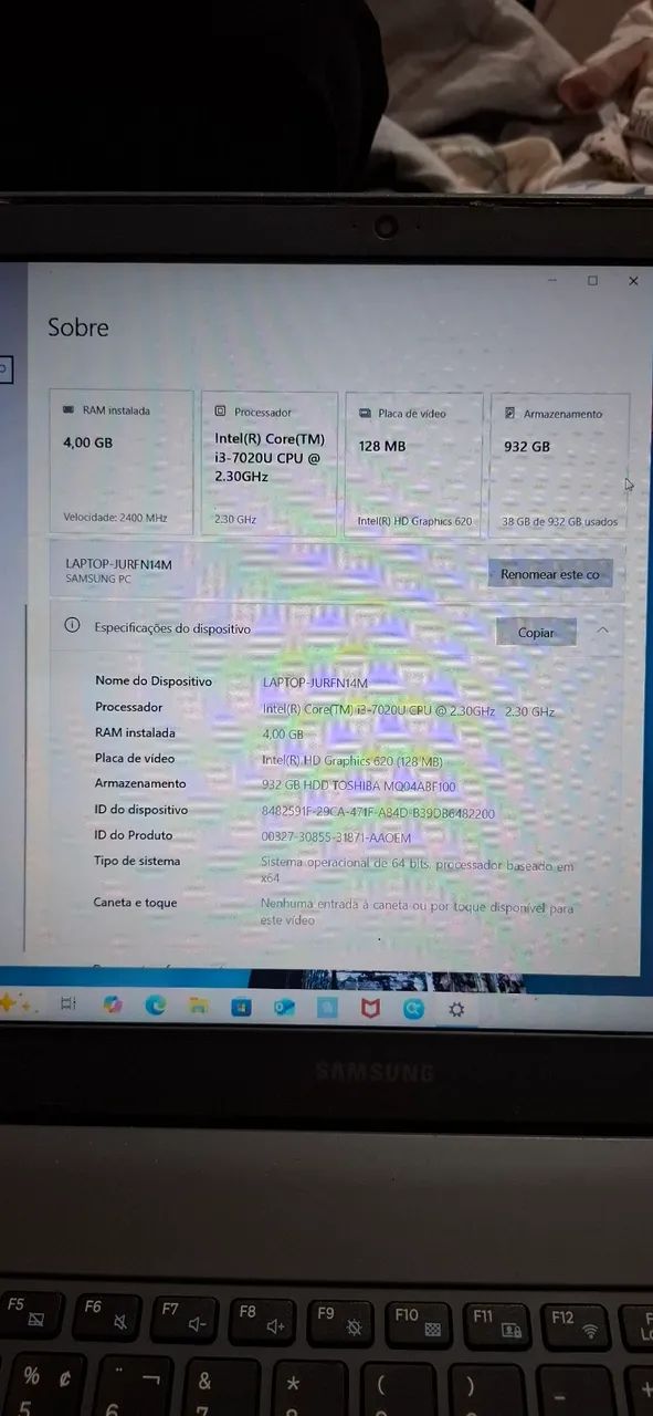 Notebook Samsung I3 7°gen - Foto 3