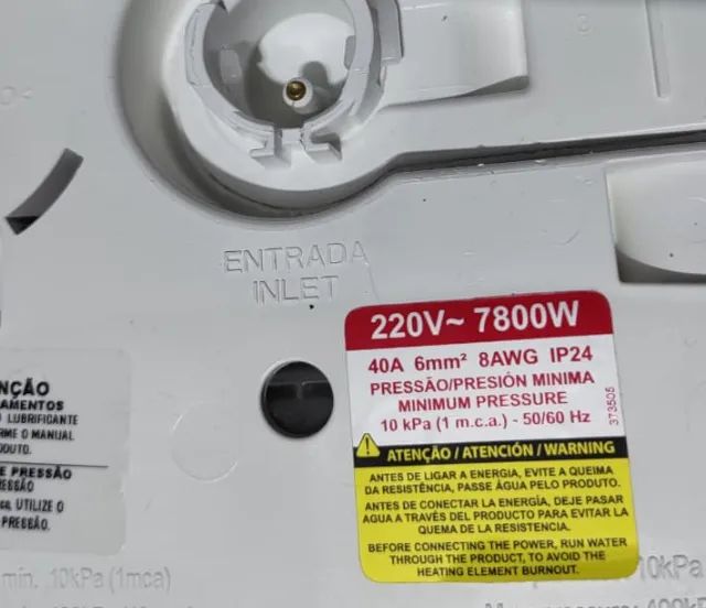Chuveiro Eletronico Lorenzetti Acqua Ultra Star 220v 7800w Branco - Foto 4