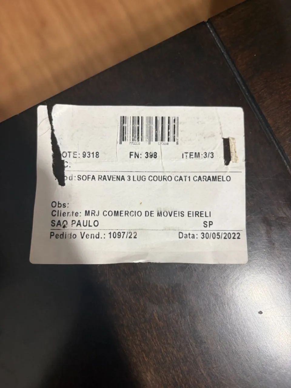 Jogo de Sofa de Couro Legitimo Ravena 3 e 2 Lugares Caramelo 2022 - Foto 2