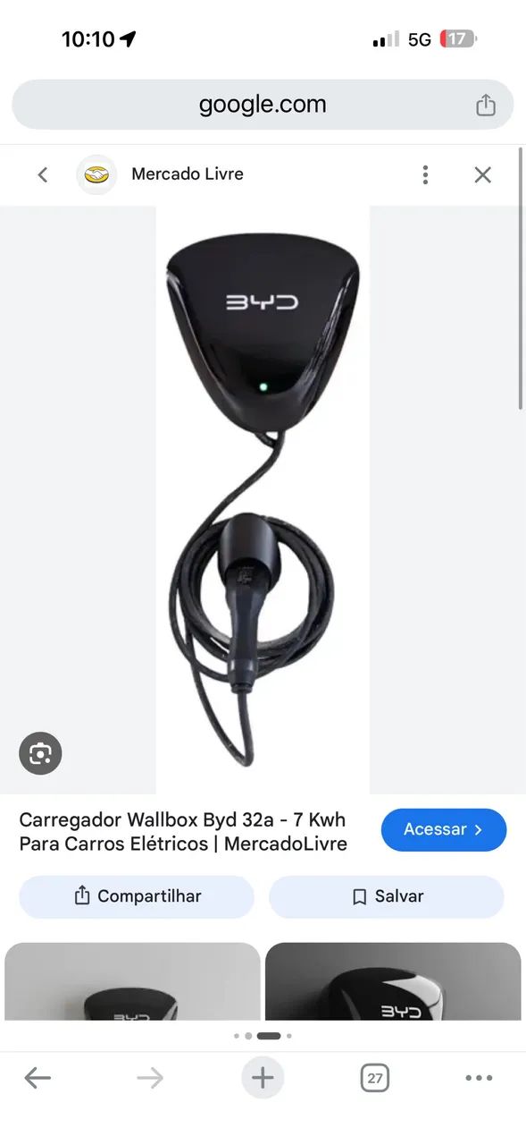 Wallbox Byd zero na caixa