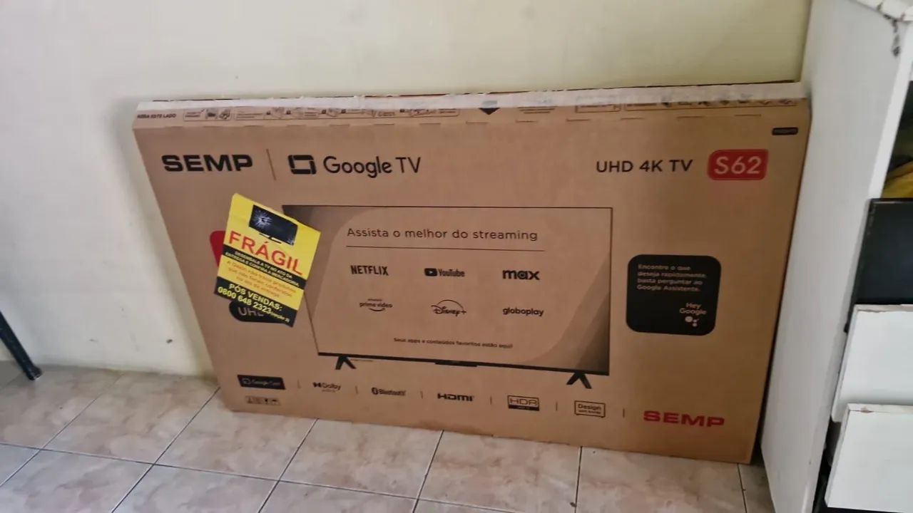 Tv semp de 65 polegadas nova na caixa 