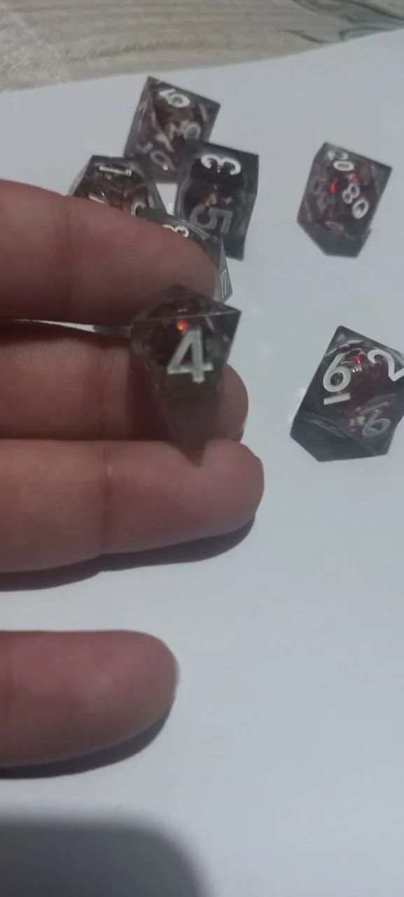 Jogo de Dados RPG de mesa efeito coágulo de sangue - Foto 2