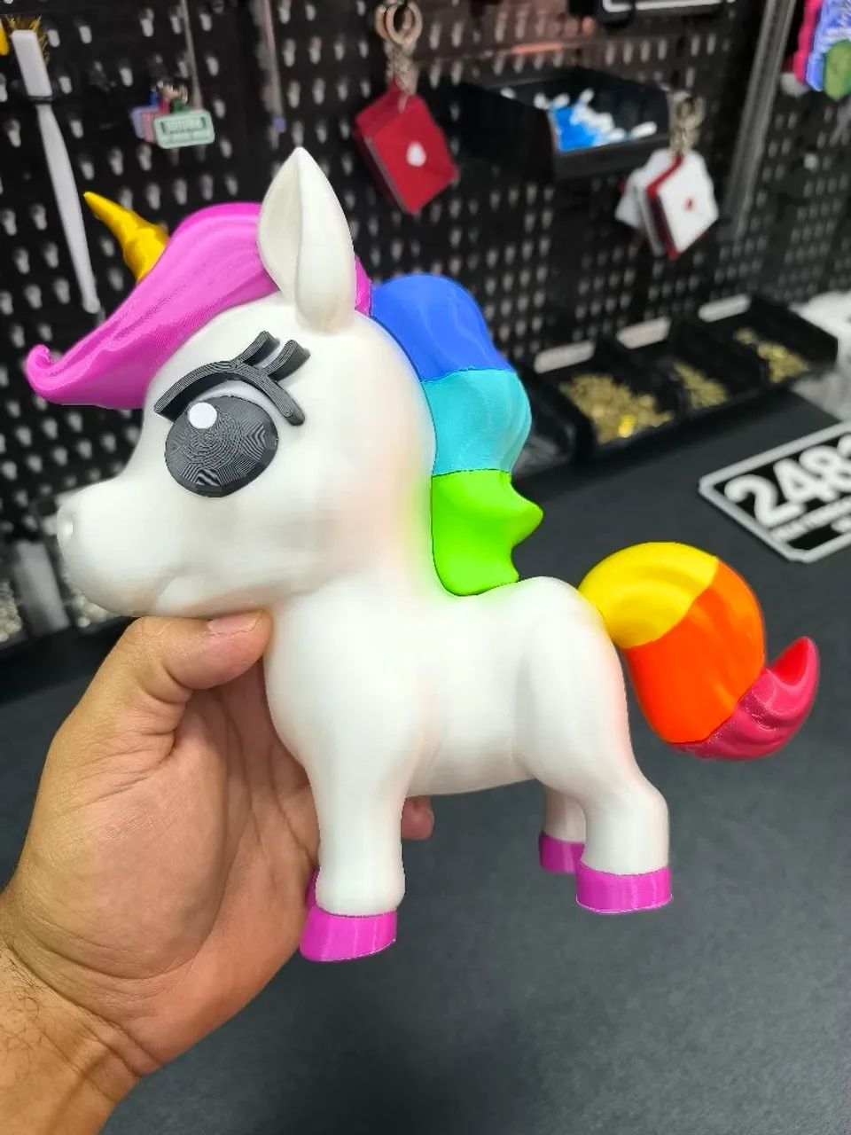 Unicórnio Colorido 20cm Decorativo - Impressão 3D - Foto 3