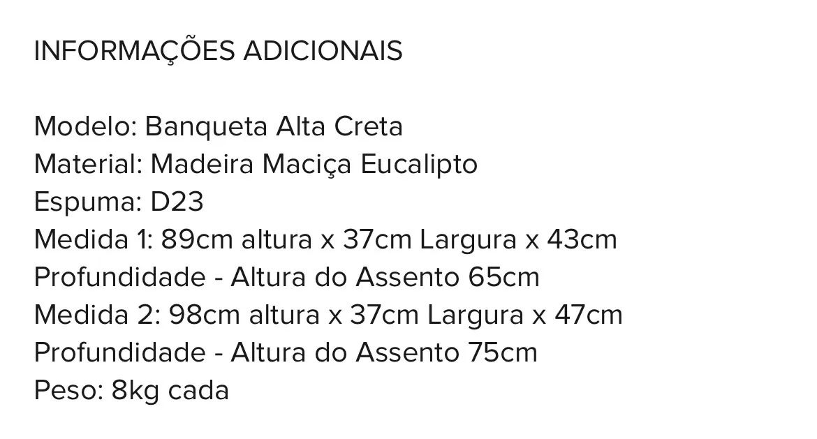 Conjunto 4 Baquetas altas - Foto 4