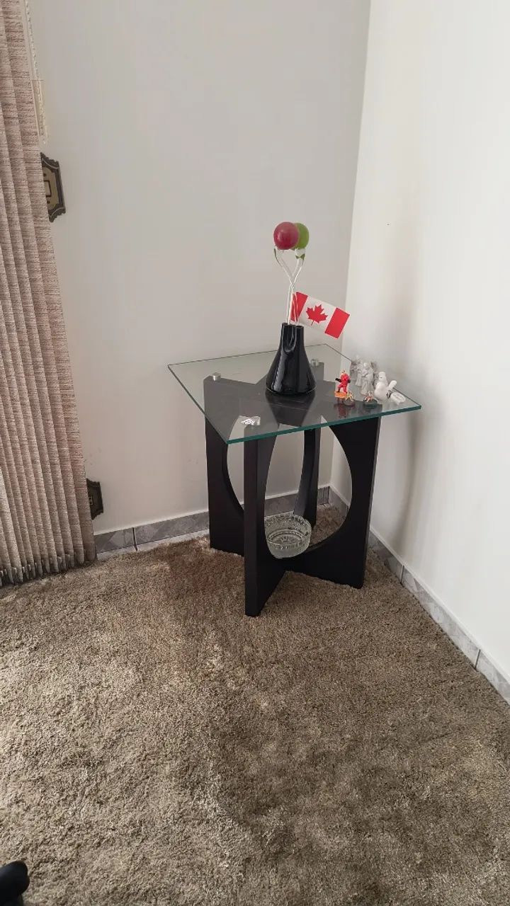 Mesa de Madeira, Metal e Vidro - Foto 5