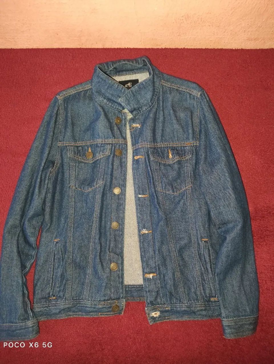 Jaqueta Jeans Estilo De Couro  - Foto 2
