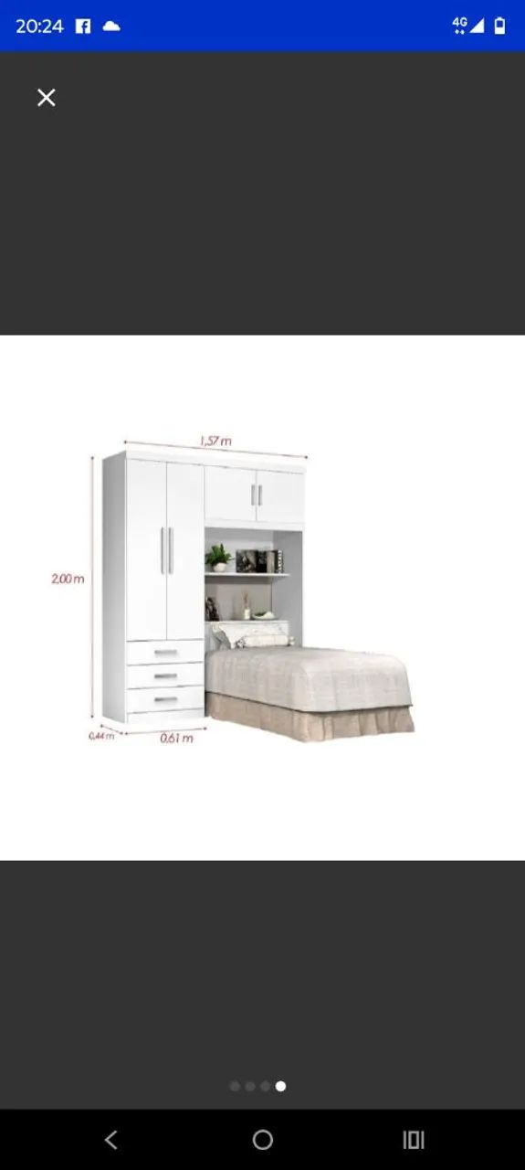 Well-maintained children's wardrobe with built-in bed