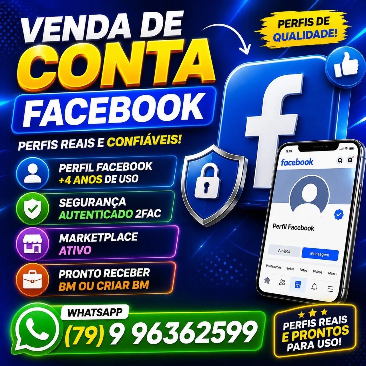 Perfil Facebook antigo usado