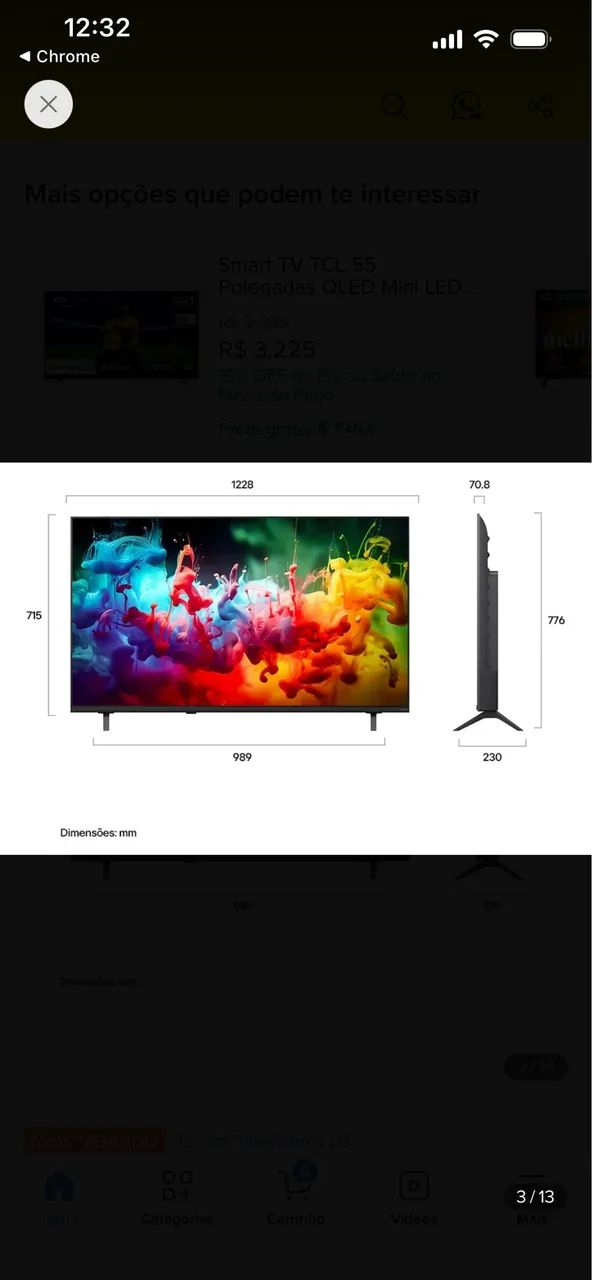 Tv smart 55 polegadas 