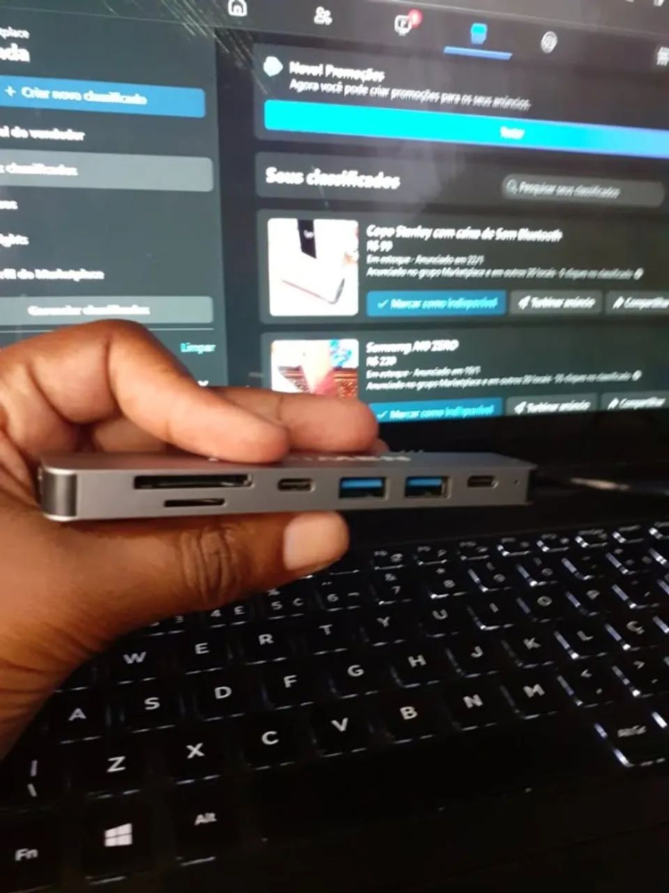 Hub usb com Hdmi tipo c 7/1 4k Compativel, Mac iphone ipad android notbook - Foto 2
