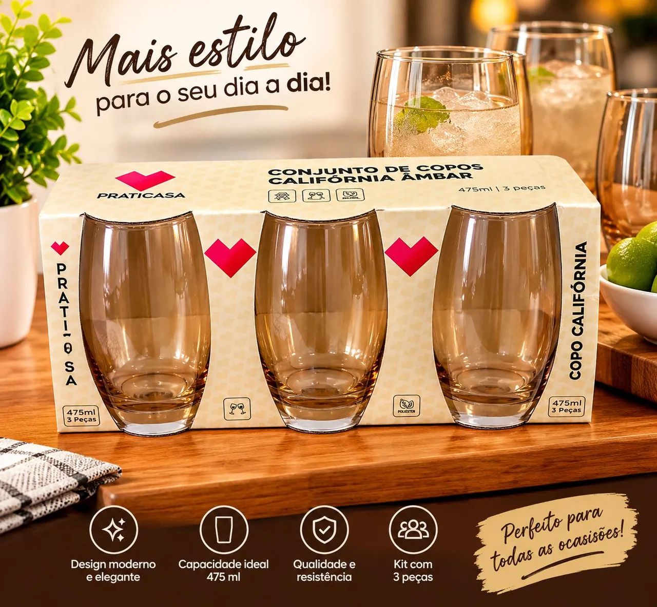 KIT 3 COPOS - Foto 3
